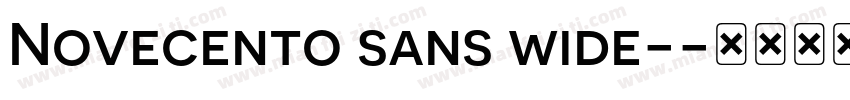 Novecento sans wide-字体转换